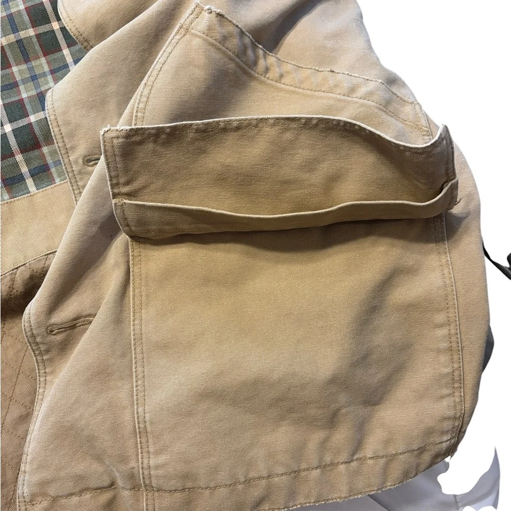 Vintage 90s Barn Coat J. Crew Men's Brown Chore Field Jacket Grunge Distress